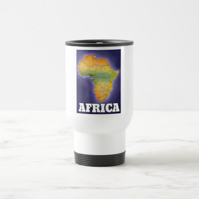 Caneca Térmica Mapa da áfrica (Centro)