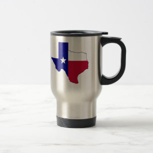 Caneca Térmica Mapa da bandeira de Texas