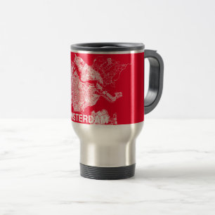 Caneca Térmica mapa de Amsterdã