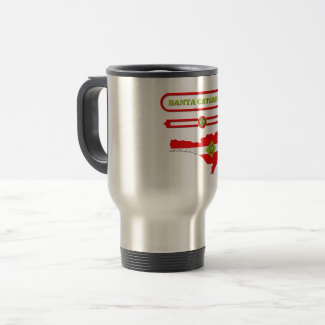 CANECA TÉRMICA MAPA DE SANTA CATARINA. SAMER BRASIL (Frente Esquerda)