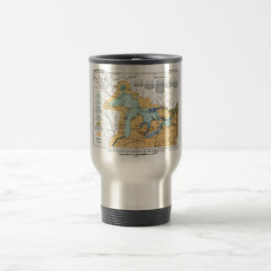 Caneca Térmica Mapa de Vintage dos Lagos Excelentes