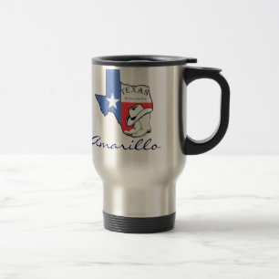 Caneca Térmica Mapa do Estado do Texas com Star, Boots, Hat Mug