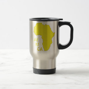 Caneca Térmica Mapa Funky Yellow Africa