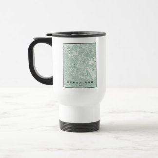 Caneca Térmica Mapa Minimalista da Cidade de Bengaluru Índia