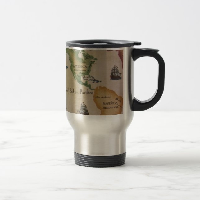 Caneca Térmica Mapa Mundial (Direita)