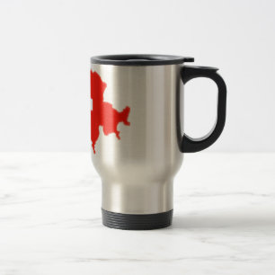 Caneca Térmica Mapa suíço da bandeira