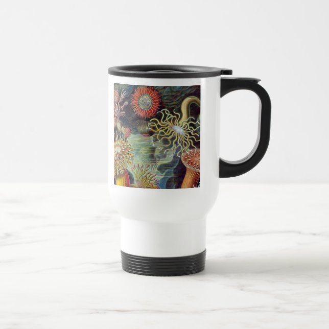 Caneca Térmica Mar Anêmona Natureza Científica Oceânica (Direita)