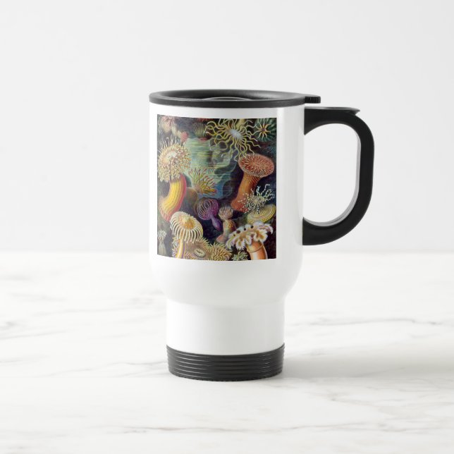 Caneca Térmica Mar Anêmona Natureza Científica Oceânica (Direita)