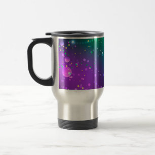Caneca Térmica Mardi Gras Festivo Purple Background