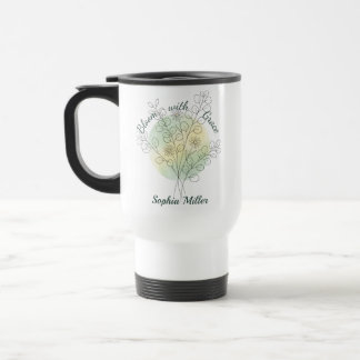 Caneca Térmica Margarida Personalizada Flor de Nascimento de Abri