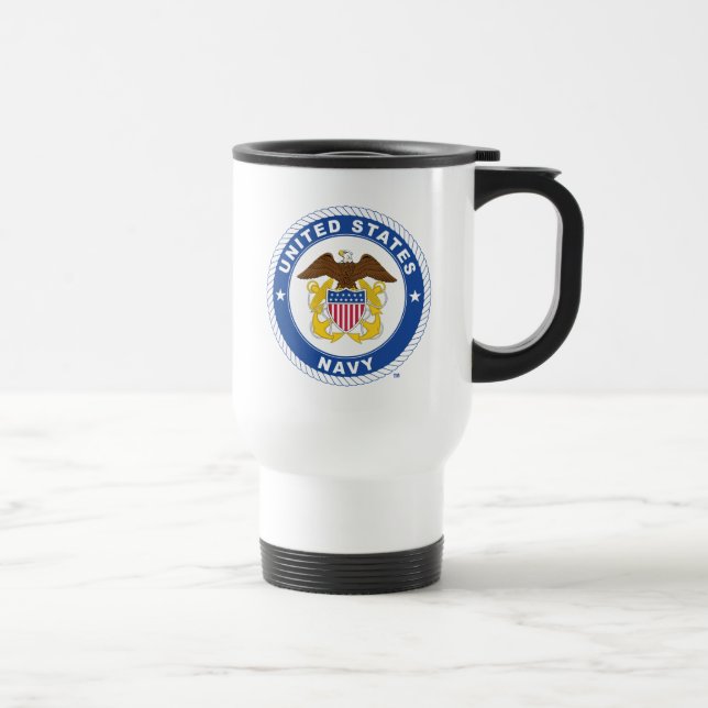 Caneca Térmica Marinho dos EUA | Agente Crest (Direita)