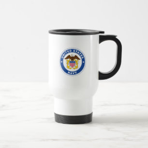 Caneca Térmica Marinho dos EUA Agente Crest