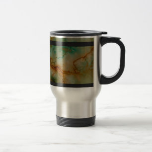 Caneca Térmica Mármore verde e Dourado