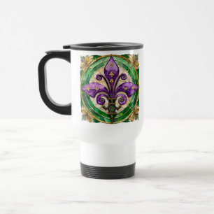 Caneca Térmica Máscara de Carnaval Vidro Fleur de lis