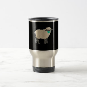 Caneca Térmica Máscara de Visto simples de ovelhas Bonito pres