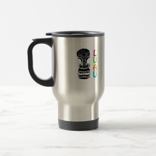 Caneca Térmica Máscara Tiki Polinésia Luau (Esquerda)