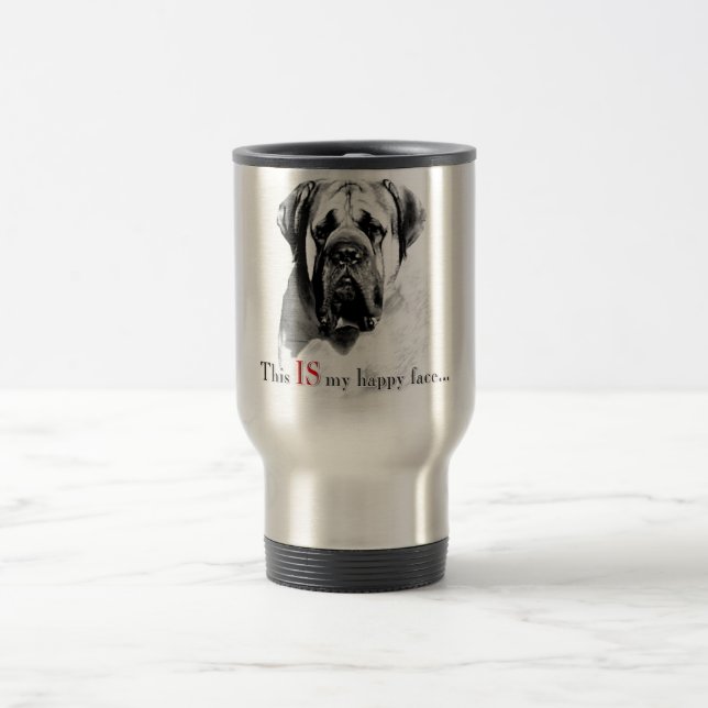 Caneca Térmica Mastiff Happy Face Mug (Centro)