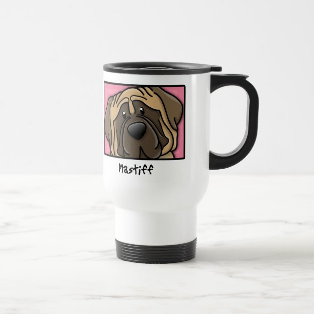 Caneca Térmica Mastiff quadrado dos desenhos animados (Direita)
