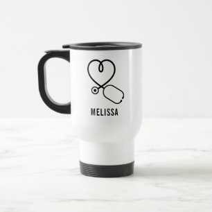 Caneca Térmica Médico Personalizado por Coração de Amor Assistent