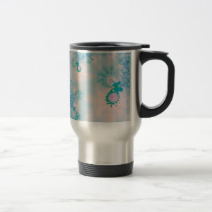 Caneca Térmica Meditação abstrato Art Blue