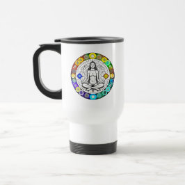 Caneca Térmica Meditação de Serenidade em Busca de Ioga Espiritua
