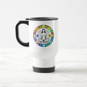 Caneca Térmica Meditação de Serenidade em Busca de Ioga Espiritua