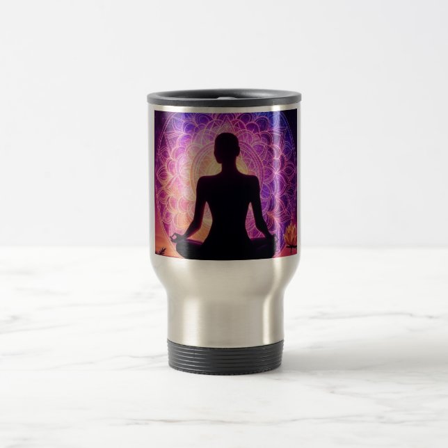 Caneca Térmica Meditando Tumbler Silhouette - Espiritual (Centro)