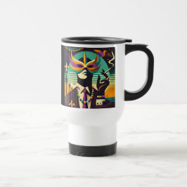 Caneca Térmica Meio século Retro 60s Mardi Gras O Homem Fumante