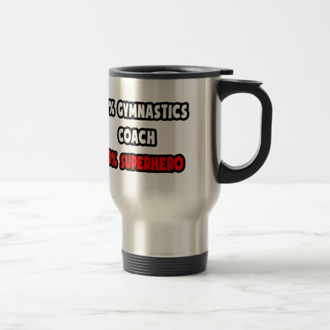 Caneca Térmica Meio treinador de ginástica... Half Superherói (Direita)