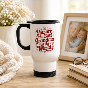 Caneca Térmica Melhor Avó do Mundo Foto Dia dos Avós