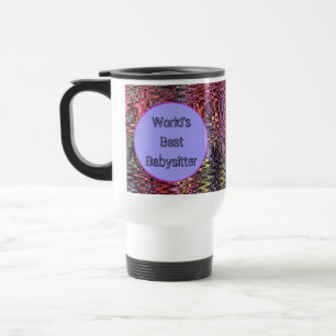Caneca Térmica Melhor Babysitter Abstrato de Bright