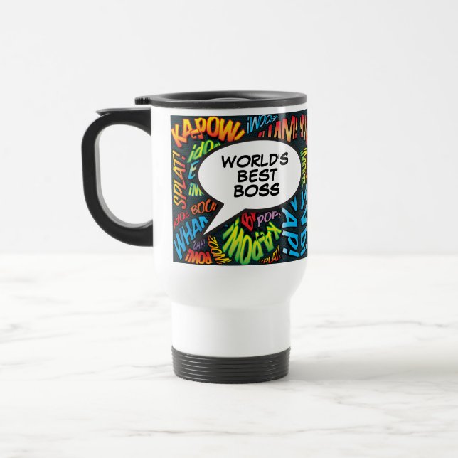 Caneca Térmica Melhor Chefe Diversão Moderna do Livro de BD do Mu (Esquerda)