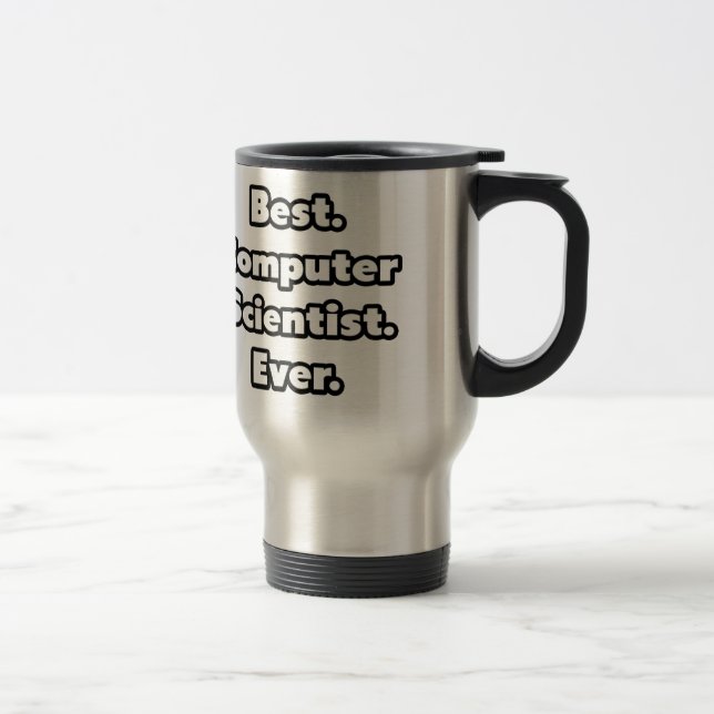 Caneca Térmica Melhor. Cientista da computação. Nunca. (Direita)