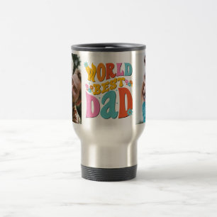 Caneca Térmica Melhor Colagem de Fotografias com Retro 2 do Mundo