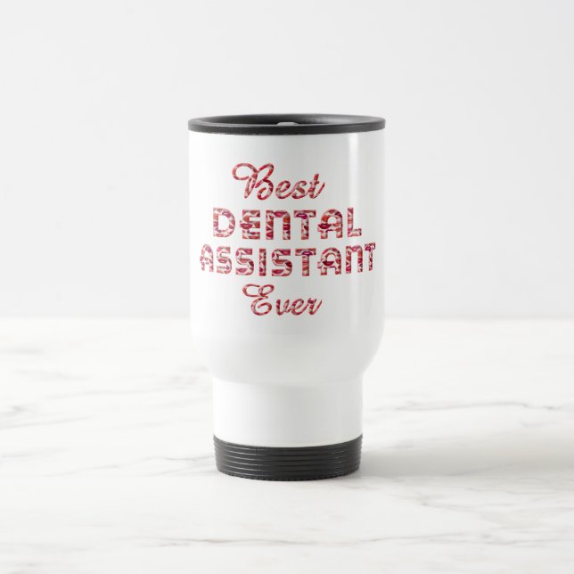 Caneca Térmica Melhor Dental Assistant de Dentes Típica de Lábios (Centro)