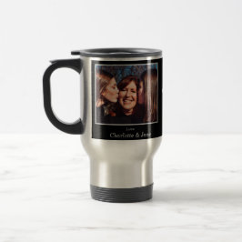Caneca Térmica Melhor Foto Personalizável do Círculo de Stripe da