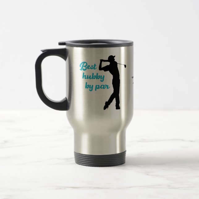 Caneca Térmica Melhor Hubby Por Par Golfer Blue Silhout (Esquerda)
