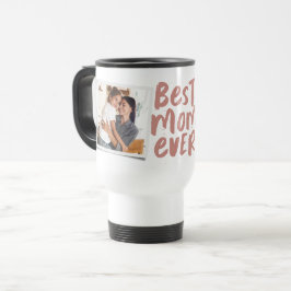 Caneca Térmica Melhor mãe de sempre rosa trendy de dois fotos Dia