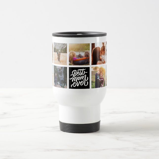 Caneca Térmica Melhor Mãe Nunca Personalizada Colagem de Fotos Pr (Centro)