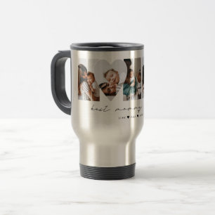 Caneca Térmica Melhor Mamãe do Mundo Moderno Colagem de Fotos Dia