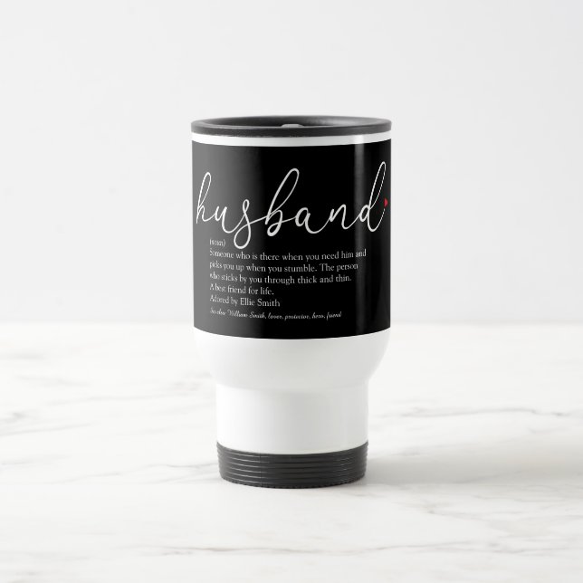 Caneca Térmica Melhor Marido de Todos os Tempos Definição Script  (Centro)