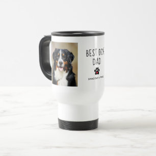 Caneca Térmica Melhor Pai de Cachorro Duas Fotografias com Café