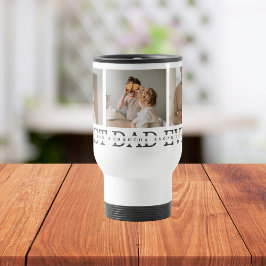 Caneca Térmica Melhor Pai De Foto E Cinza De Colagem Moderna