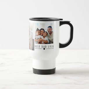 Caneca Térmica Melhor Pai de Todos 3 Colagem de Fotos da Família 