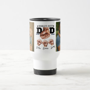 Caneca Térmica Melhor Pai de Todos Colagem de Fotos Personalizada