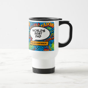Caneca Térmica Melhor Pai, Pai de Sempre Livro de Quadrinhos Dive