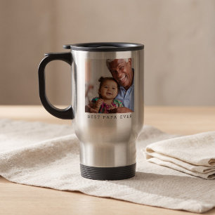 Caneca Térmica Melhor Papai de Todos Personalizado Foto Natal Sim