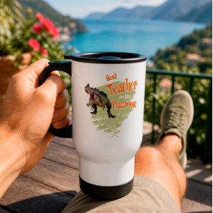 Caneca Térmica Melhor Professor de Dinossauro Engraçado na Sala d