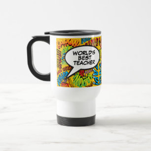 Caneca Térmica Melhor Professor do Mundo Diversão Moderno Livro d
