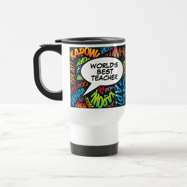 Caneca Térmica Melhor Professora do Mundo Diversão Moderna de His (Esquerda)